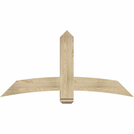 Ekena Millwork Bellingham Rough Sawn Timber Gable Bracket, Douglas Fir, 60"W x 30"H x 6"D x 6"F, 12/12 Pitch GBW060X30X0606BEL00RDF
